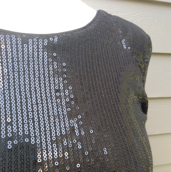 LADY DUTCH HIGH SOCIETY black sequin dress S XS - Picture 6 of 12